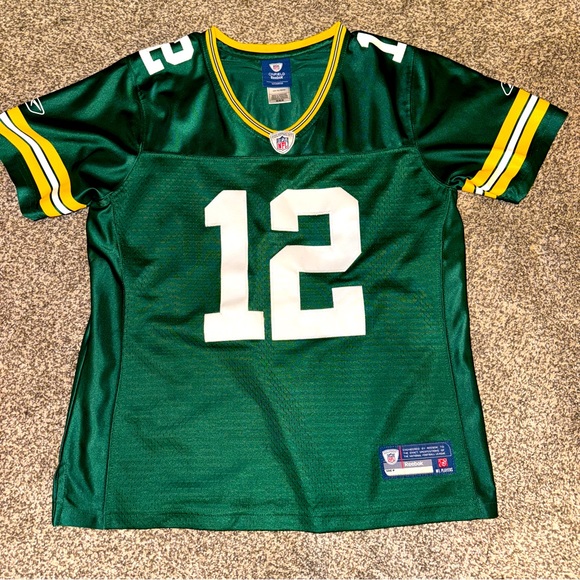 Reebok on Field Women M Football Sewn Jersey Green Bay Packers Aaron Rodgers - Picture 1 of 12
